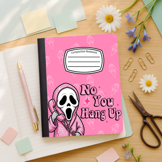 Pink Ghost-Composition Notebook Sticker