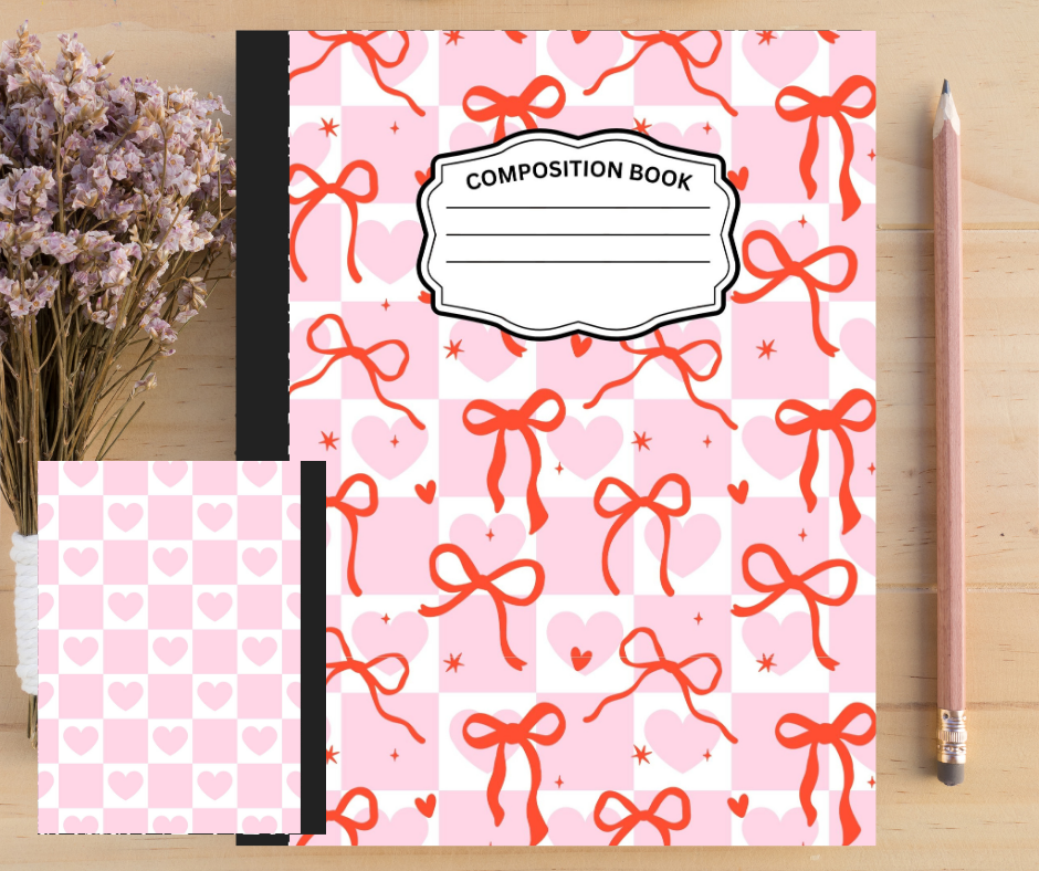 Red Bows-Composition Notebook Stickers