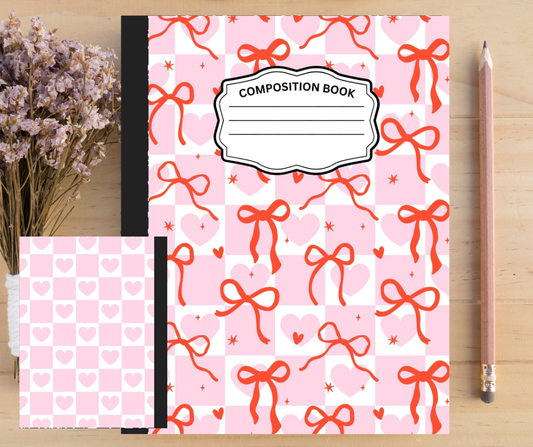 Red Bows-Composition Notebook Stickers